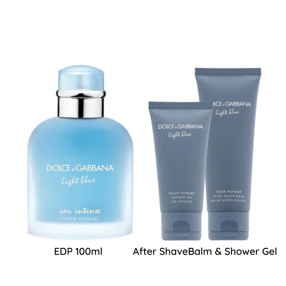 Dolce and gabbana light blue intense gift outlet set